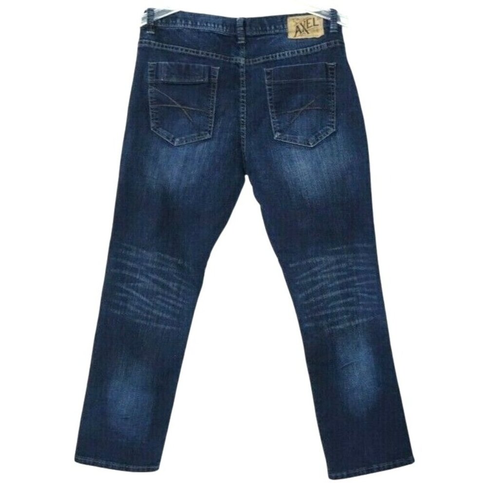 Axel Dark Wash Jeans Mens 36 x 30 Trumbull Slim Stretch Denim‎